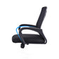 Silla deslizante moderna y contemporánea Silla de microfibra negra con respaldo medio