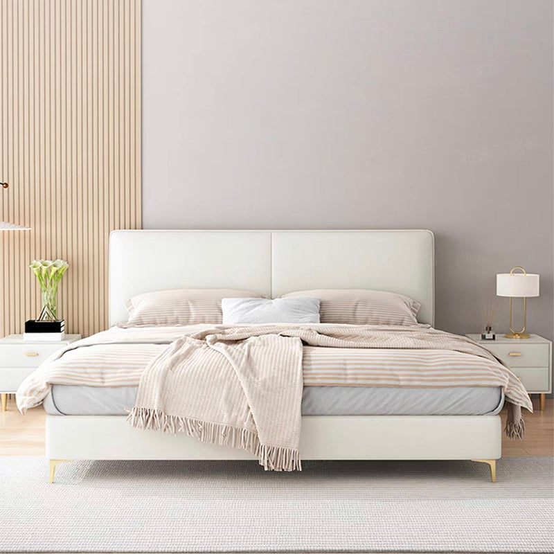 Contemporary Solid Wood with Headboard Rectangular Panel Standard Bed Clearhalo 'Bedroom Furniture' 'Beds' 'furn' 'furn_beds' 'Furniture' 5953982