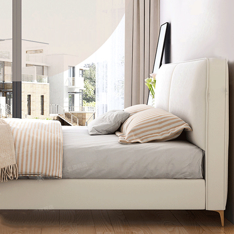 Contemporary Solid Wood with Headboard Rectangular Panel Standard Bed Clearhalo 'Bedroom Furniture' 'Beds' 'furn' 'furn_beds' 'Furniture' 5953984