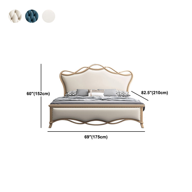 Matelas en bois massif glam inclus avec lit standard panneau de dossier de tête de lit