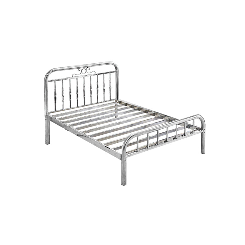 Contemporary Style Bed Frame Metal Standard Bed with Headboard