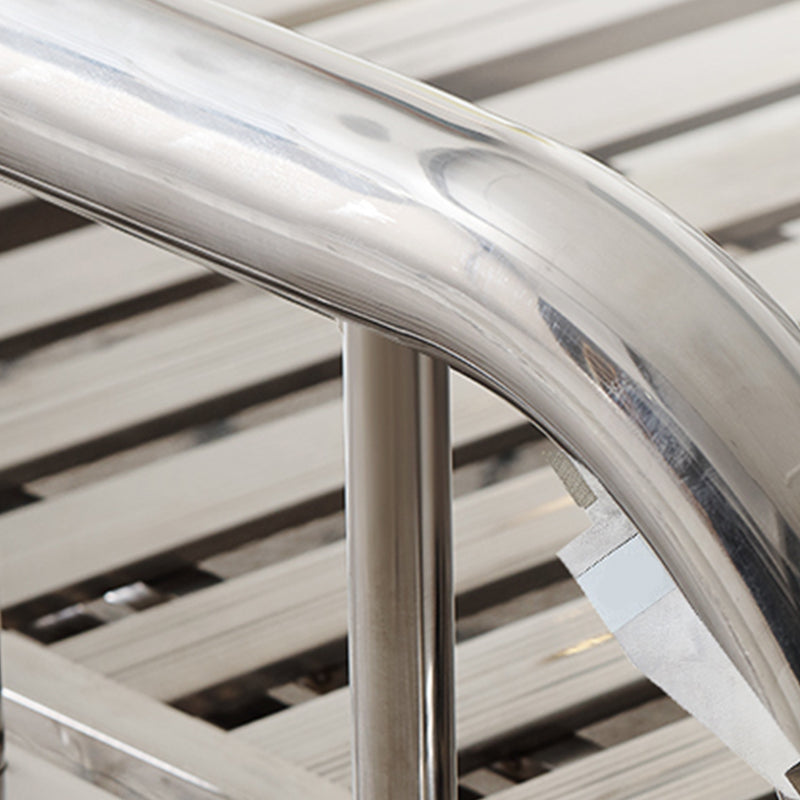 Contemporary Style Bed Frame Metal Standard Bed with Headboard