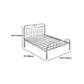 Contemporary Style Bed Frame Metal Standard Bed with Headboard