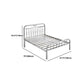 Contemporary Style Bed Frame Metal Standard Bed with Headboard