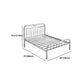 Contemporary Style Bed Frame Metal Standard Bed with Headboard