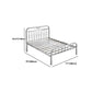 Contemporary Style Bed Frame Metal Standard Bed with Headboard