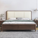 Contemporary Solid Wood Mattress Included with Headboard Rectangular Standard Bed