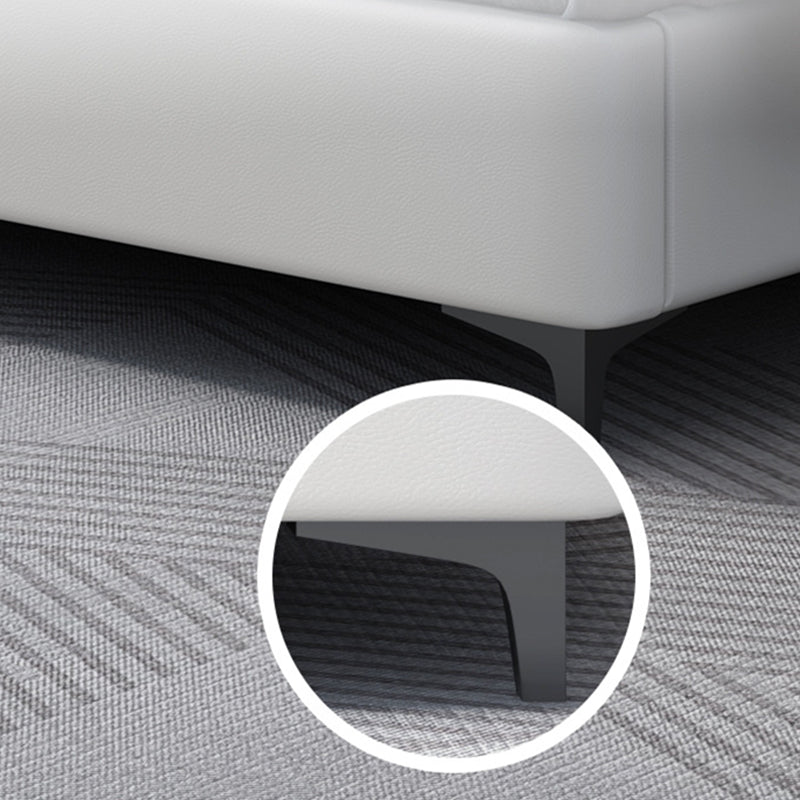 Glam massief hout vaste kleurmatras inbegrepen met geschepte hoofdeinde standaardbed