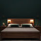 Scandinavian Solid Wood Storage with Headboard Panel Standard Bed