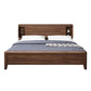 Scandinavian Solid Wood Storage with Headboard Panel Standard Bed