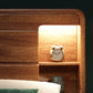Scandinavian Solid Wood Storage with Headboard Panel Standard Bed