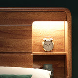 Rangement en bois massif scandinave avec panneau de tête de lit Standard Lit standard
