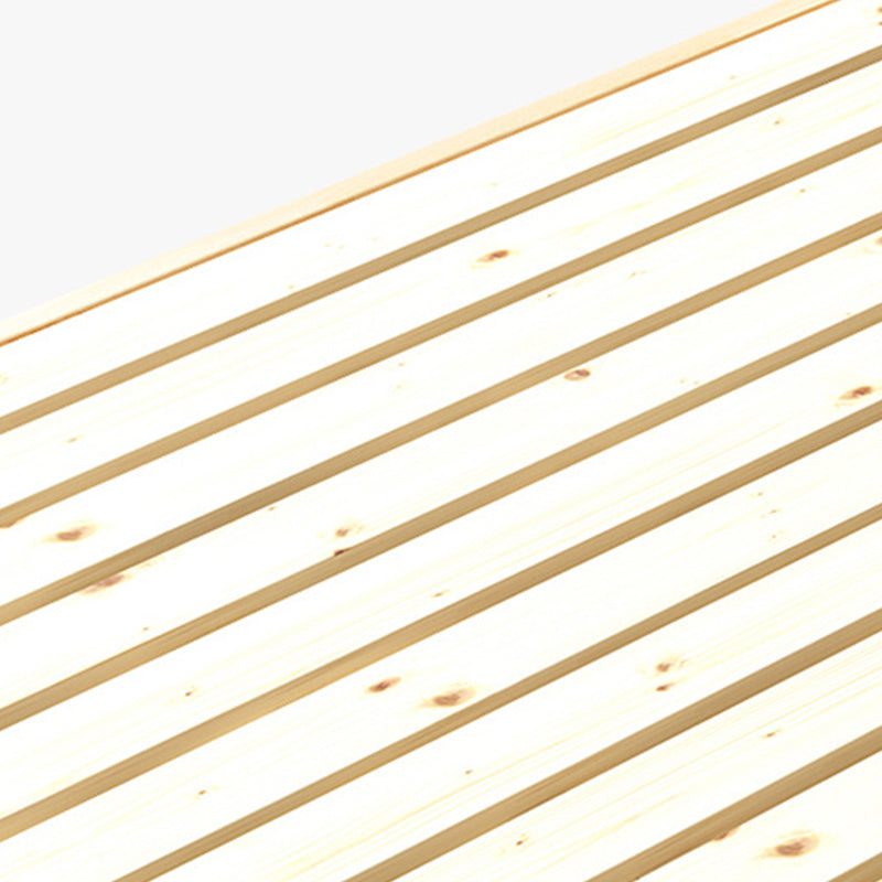 Scandinavian Solid Wood Storage with Rectangular Headboard Bed Frame