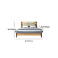 Scandinavian Solid Wood Storage with Rectangular Headboard Bed Frame