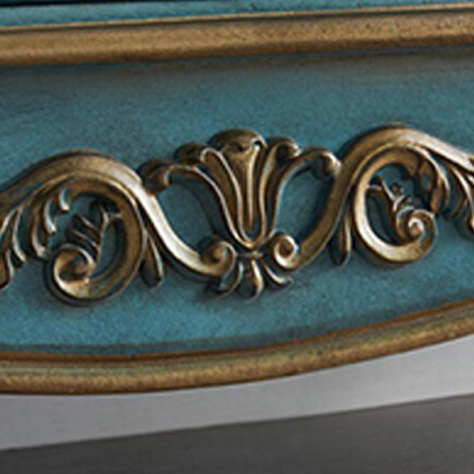 Cabinet di accento in legno solido industriale con 2 cassetti e 2 porte