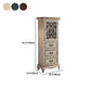 Industrial Rectangle Accent Cabinet with 3 Drawers Distressed Finish Cabinet
