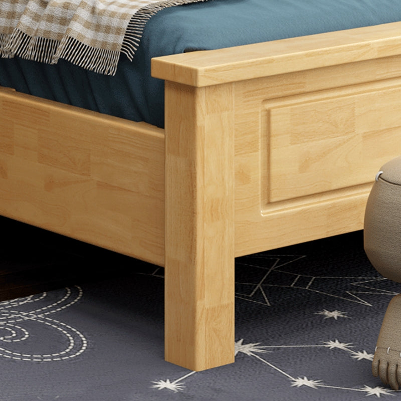 Skandinavische massive Holzmatratze mit Kopfteil Camelback Panel Bettrahmen enthalten