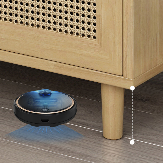 Cabinet d'accent contemporain avec tiroirs et portes en bois massif