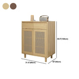 Contemporary Accent Cabinet with Drawers and Doors in Solid Wood