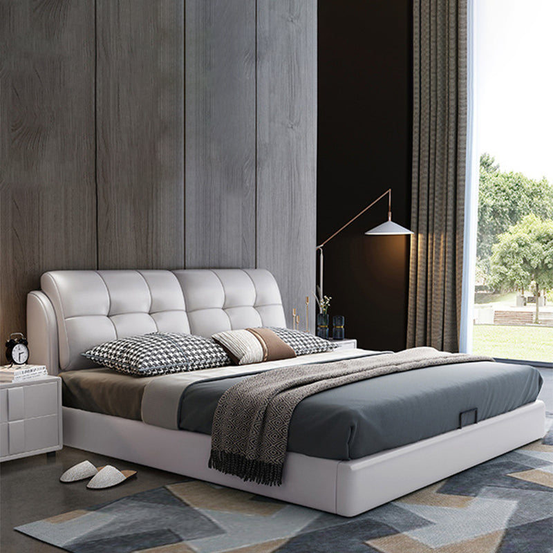 Rangement en bois de pin contemporain avec dossier de tête de tête de rangement