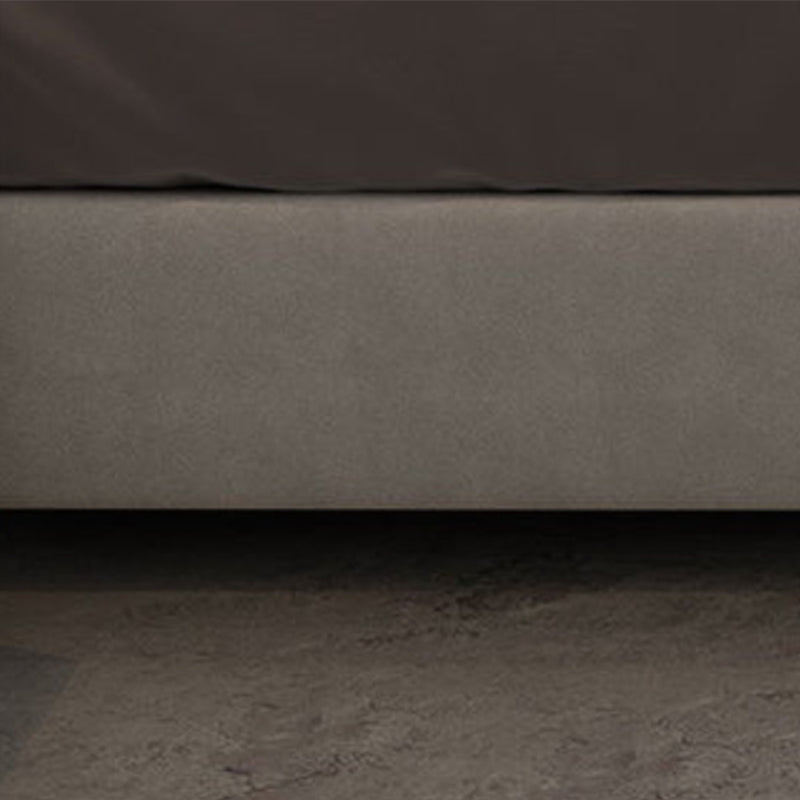 Glam wood Bed Frame Faux Leather Standard Bed with Upholstered Headboard for Bedroom Clearhalo 'Bedroom Furniture' 'Beds' 'furn' 'furn_beds' 'Furniture' 5954202