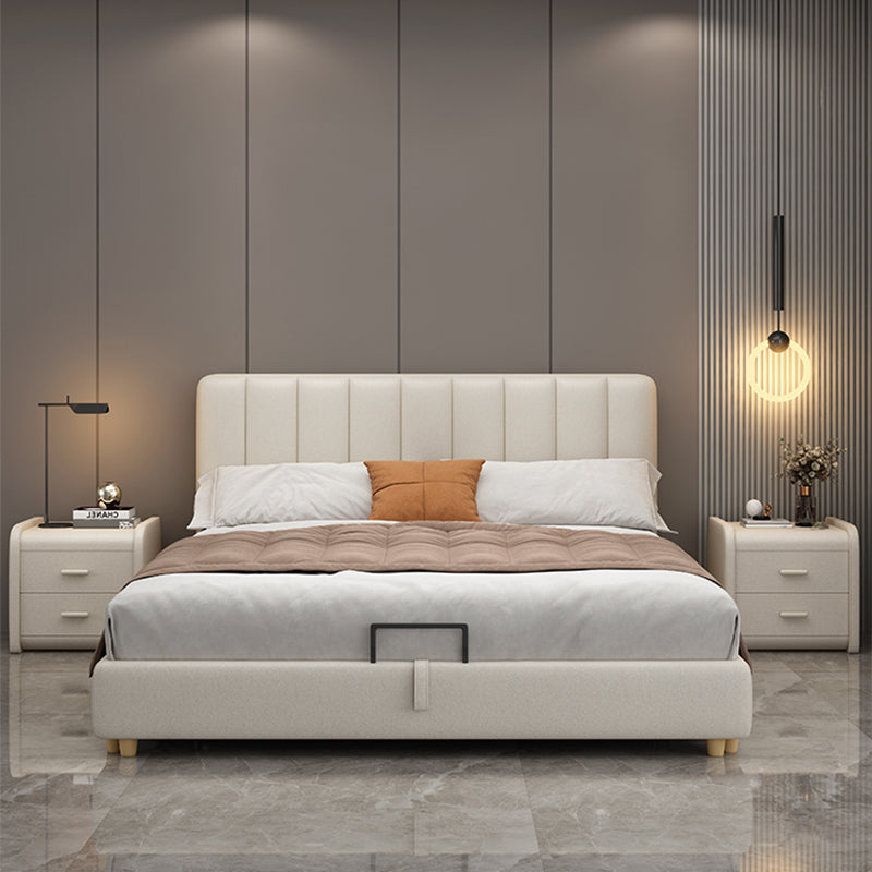 Letto in legno in legno glam Fucice in fico del letto standard con gambe per camera da letto