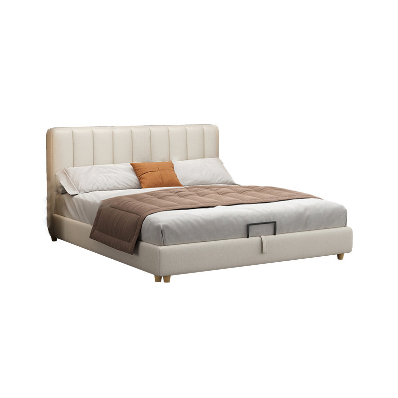 Letto in legno in legno glam Fucice in fico del letto standard con gambe per camera da letto