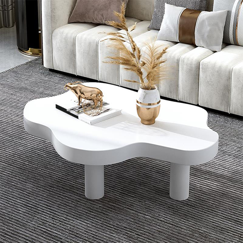 Solid Wood Cloud-Shaped Coffee Table Nordic 3 Legs Cocktail Table Clearhalo 'Coffee & Accent Tables' 'Coffee Tables' 'coffee_tables' 'furn' 'furn_coffee_tables' 'Furniture' 'Living Room Furniture' 5954222