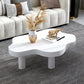 Solid Wood Cloud-Shaped Coffee Table Nordic 3 Legs Cocktail Table White Clearhalo 'Coffee & Accent Tables' 'Coffee Tables' 'coffee_tables' 'furn' 'furn_coffee_tables' 'Furniture' 'Living Room Furniture' 5954224