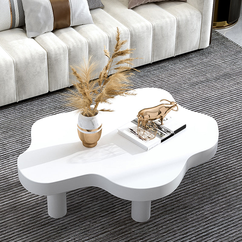 Solid Wood Cloud-Shaped Coffee Table Nordic 3 Legs Cocktail Table Clearhalo 'Coffee & Accent Tables' 'Coffee Tables' 'coffee_tables' 'furn' 'furn_coffee_tables' 'Furniture' 'Living Room Furniture' 5954231