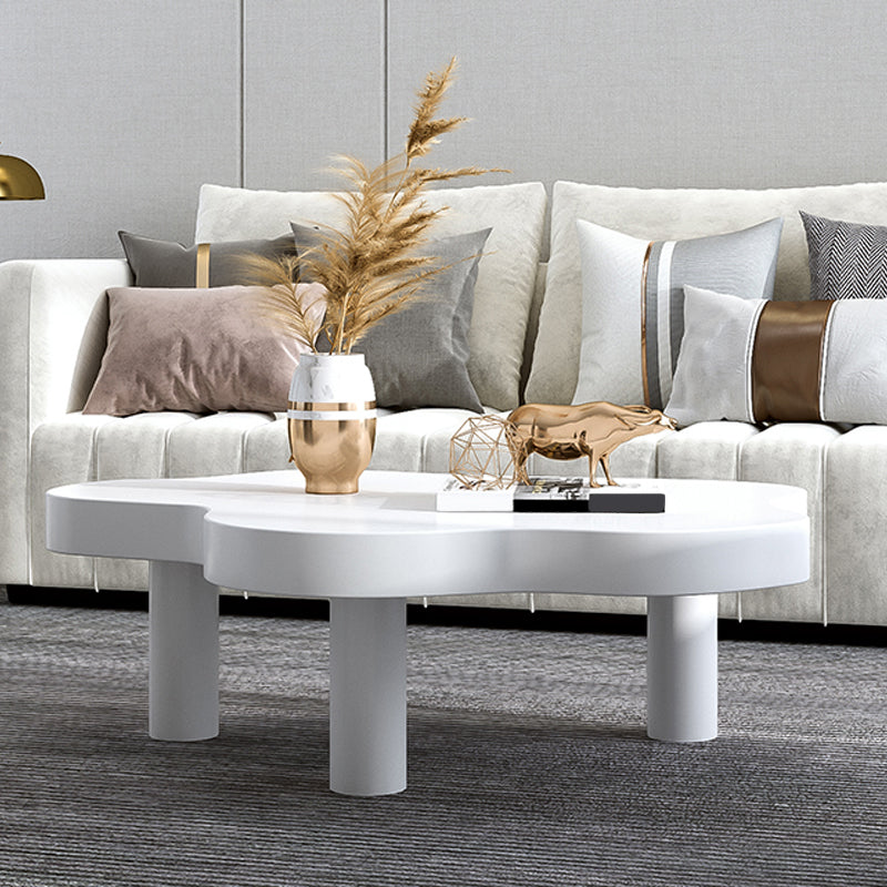 Solid Wood Cloud-Shaped Coffee Table Nordic 3 Legs Cocktail Table Clearhalo 'Coffee & Accent Tables' 'Coffee Tables' 'coffee_tables' 'furn' 'furn_coffee_tables' 'Furniture' 'Living Room Furniture' 5954232