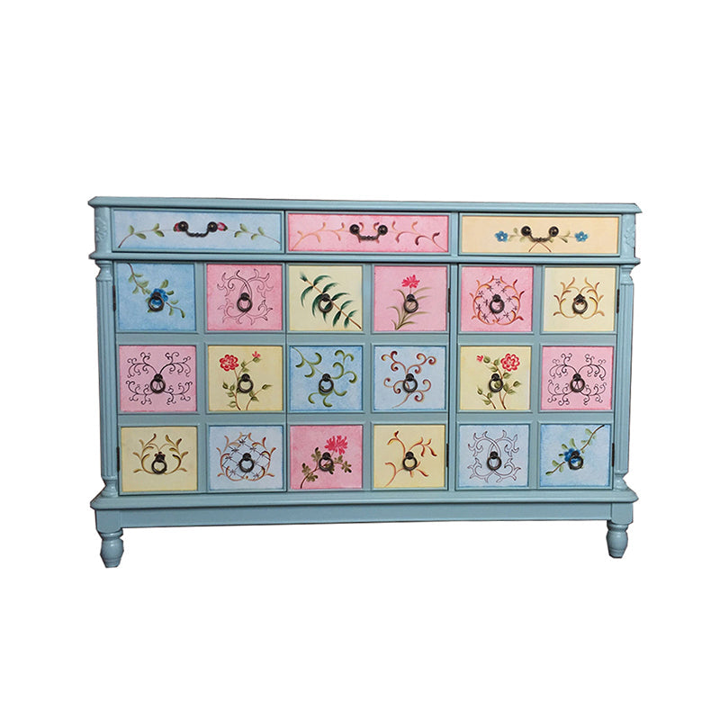 長方形の産業アクセントキャビネットウッドノブキャビネットの引き出し付き