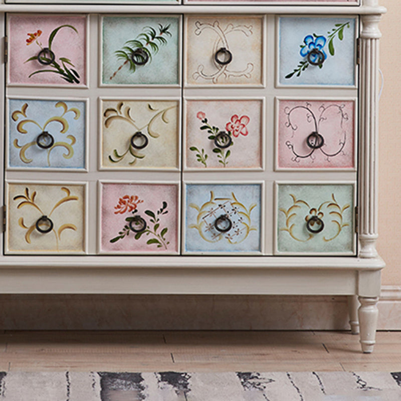 長方形の産業アクセントキャビネットウッドノブキャビネットの引き出し付き