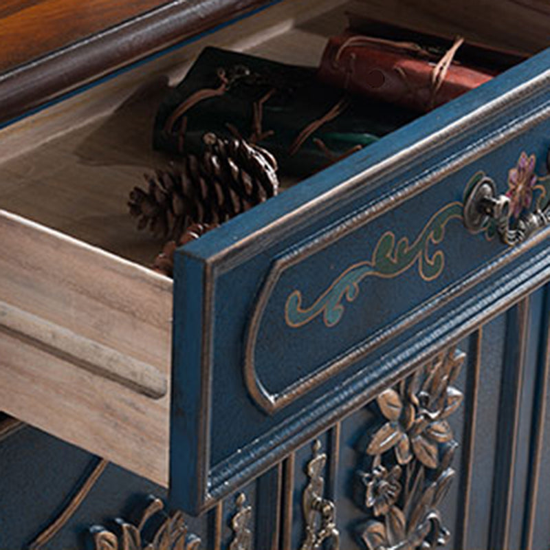 Rectangle Industrial Accent Cabinet Wood Knobs Cabinet with Doors