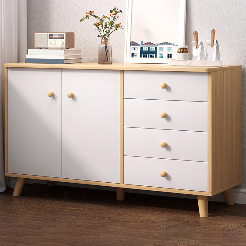 Modern Rectangle Accent Cabinet Wood Knobs Cabinet with Drawer 47"L x 13"W x 29"H Clearhalo 'Cabinets & Chests' 'cabinets_chests' 'furn' 'furn_cabinets_chests' 'Furniture' 'Living Room Furniture' 5954349