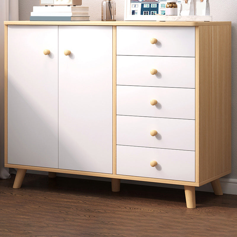 Modern Rectangle Accent Cabinet Wood Knobs Cabinet with Drawer 39"L x 13"W x 35"H Clearhalo 'Cabinets & Chests' 'cabinets_chests' 'furn' 'furn_cabinets_chests' 'Furniture' 'Living Room Furniture' 5954351