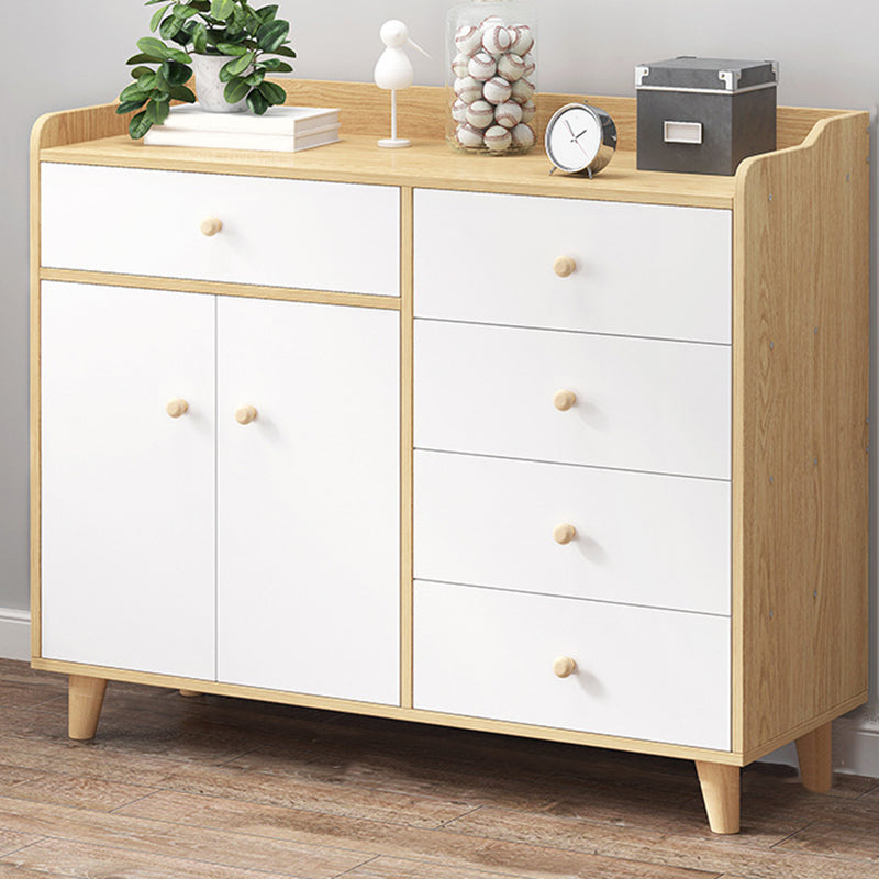 Modern Rectangle Accent Cabinet Wood Knobs Cabinet with Drawer 39"L x 15"W x 33"H Clearhalo 'Cabinets & Chests' 'cabinets_chests' 'furn' 'furn_cabinets_chests' 'Furniture' 'Living Room Furniture' 5954358
