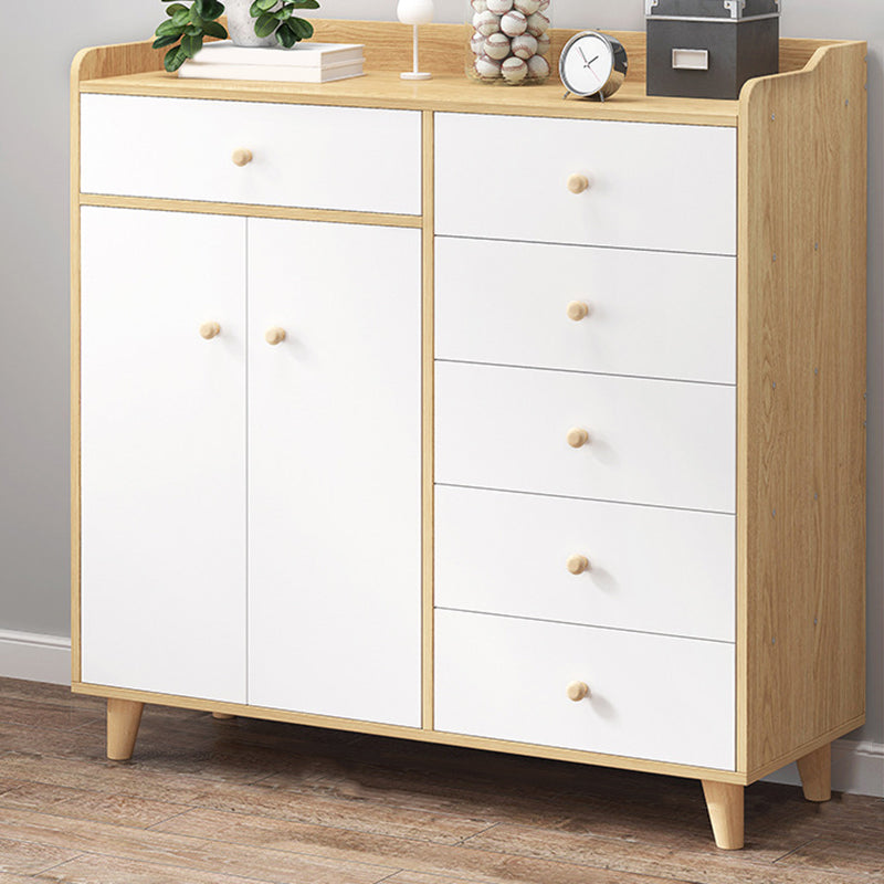 Modern Rectangle Accent Cabinet Wood Knobs Cabinet with Drawer 39"L x 15"W x 39"H Clearhalo 'Cabinets & Chests' 'cabinets_chests' 'furn' 'furn_cabinets_chests' 'Furniture' 'Living Room Furniture' 5954362