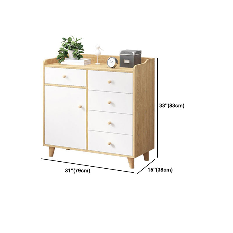Modern Rectangle Accent Cabinet Wood Knobs Cabinet with Drawer Clearhalo 'Cabinets & Chests' 'cabinets_chests' 'furn' 'furn_cabinets_chests' 'Furniture' 'Living Room Furniture' 5954373