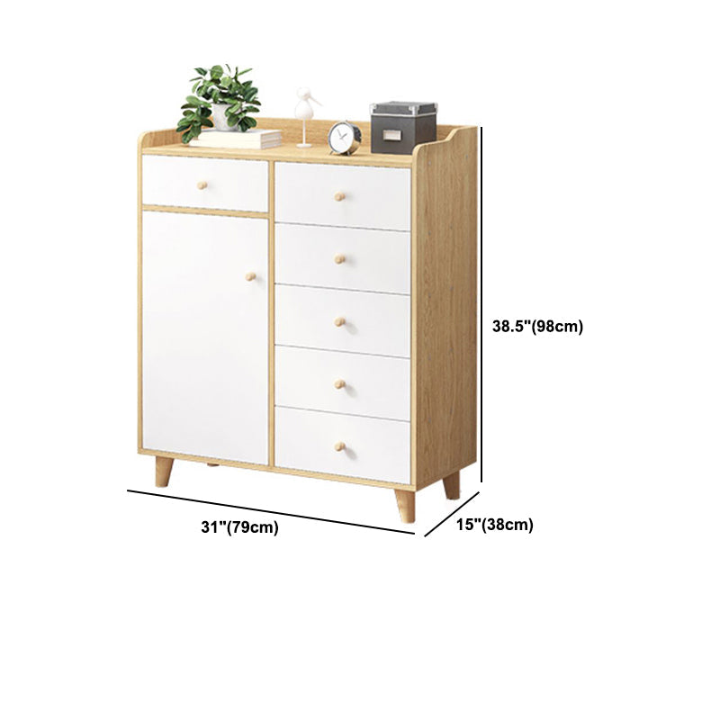 Modern Rectangle Accent Cabinet Wood Knobs Cabinet with Drawer Clearhalo 'Cabinets & Chests' 'cabinets_chests' 'furn' 'furn_cabinets_chests' 'Furniture' 'Living Room Furniture' 5954374