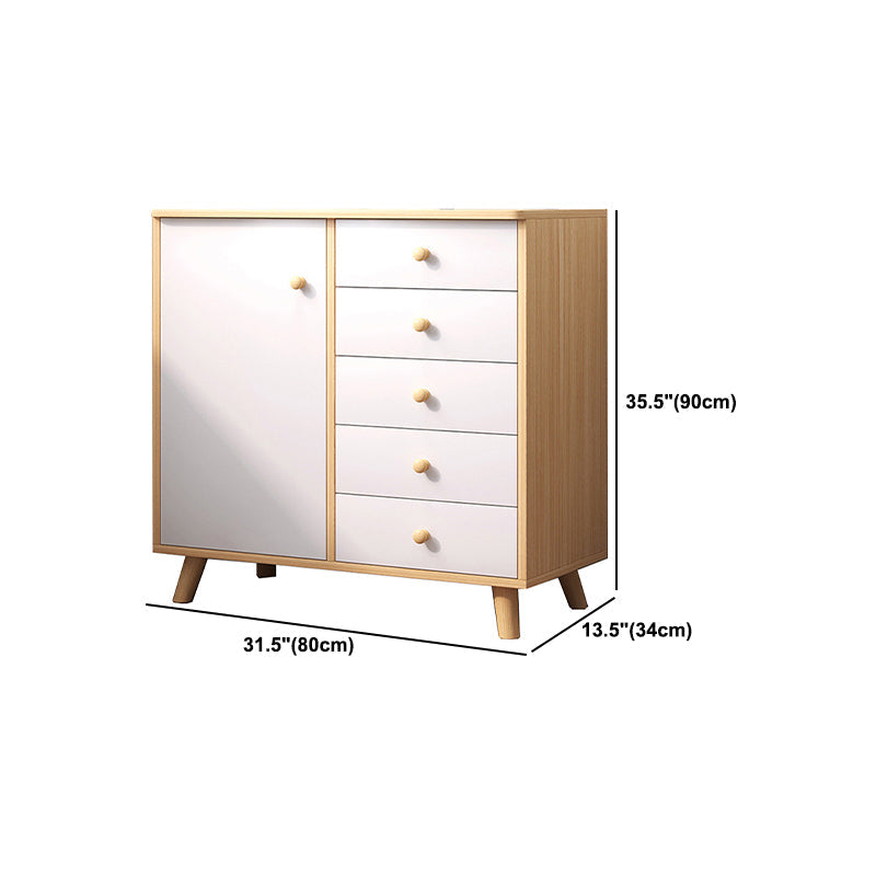 Modern Rectangle Accent Cabinet Wood Knobs Cabinet with Drawer Clearhalo 'Cabinets & Chests' 'cabinets_chests' 'furn' 'furn_cabinets_chests' 'Furniture' 'Living Room Furniture' 5954376