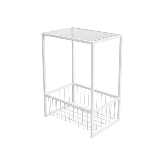 Tavolo da cocktail di caffè a cornice moderna tavolo da cocktail rettangolare in vetro