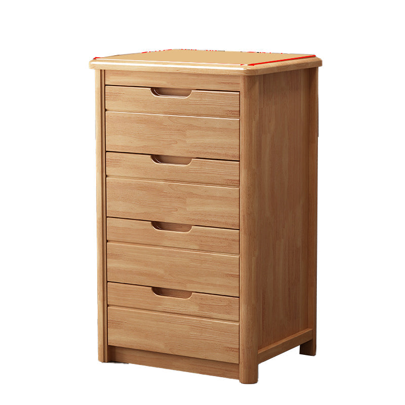 Modern Rectangle Side Cabinet Soft Close Drawers Wood Storage Cabinet 19.7"L x 15.7"W x 32.7"H Natural Clearhalo 'Cabinets & Chests' 'cabinets_chests' 'furn' 'furn_cabinets_chests' 'Furniture' 'Living Room Furniture' 5954433