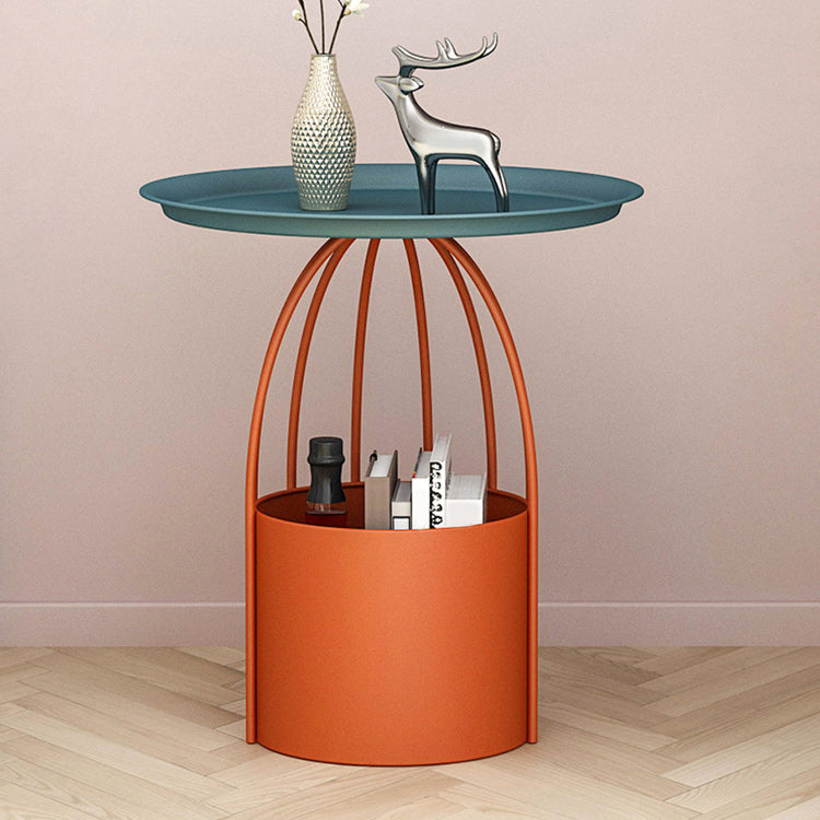 Mid-Century Modern Pedestal Coffee Table Iron Coffee Cocktail Table for Home Blue Clearhalo 'Coffee & Accent Tables' 'Coffee Tables' 'coffee_tables' 'furn' 'furn_coffee_tables' 'Furniture' 'Living Room Furniture' 5954486