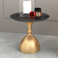 Mid-Century Modern Iron Coffee Cocktail Table Pedestal Cocktail Table for Living Room Clearhalo 'Coffee & Accent Tables' 'Coffee Tables' 'coffee_tables' 'furn' 'furn_coffee_tables' 'Furniture' 'Living Room Furniture' 5954522