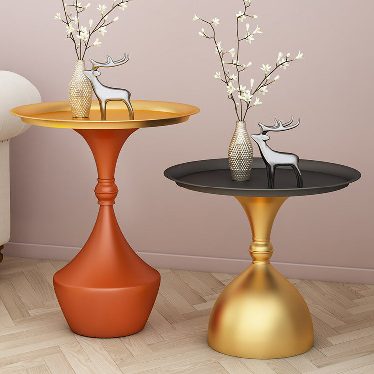 Mid-Century Modern Iron Coffee Cocktail Table Pedestal Cocktail Table for Living Room Clearhalo 'Coffee & Accent Tables' 'Coffee Tables' 'coffee_tables' 'furn' 'furn_coffee_tables' 'Furniture' 'Living Room Furniture' 5954524