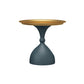 Mid-Century Modern Iron Coffee Cocktail Table Pedestal Cocktail Table for Living Room 20"L x 20"W x 18"H Blue Gold Clearhalo 'Coffee & Accent Tables' 'Coffee Tables' 'coffee_tables' 'furn' 'furn_coffee_tables' 'Furniture' 'Living Room Furniture' 5954525