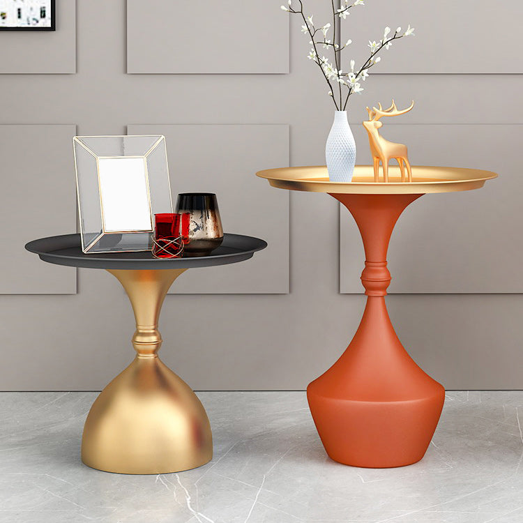 Mid-Century Modern Iron Coffee Cocktail Table Pedestal Cocktail Table for Living Room Clearhalo 'Coffee & Accent Tables' 'Coffee Tables' 'coffee_tables' 'furn' 'furn_coffee_tables' 'Furniture' 'Living Room Furniture' 5954526
