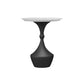 Mid-Century Modern Iron Coffee Cocktail Table Pedestal Cocktail Table for Living Room 19.7"L x 19.7"W x 26.8"H Black White Clearhalo 'Coffee & Accent Tables' 'Coffee Tables' 'coffee_tables' 'furn' 'furn_coffee_tables' 'Furniture' 'Living Room Furniture' 5954527
