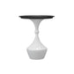Mid-Century Modern Iron Coffee Cocktail Table Pedestal Cocktail Table for Living Room 19.7"L x 19.7"W x 26.8"H White Black Clearhalo 'Coffee & Accent Tables' 'Coffee Tables' 'coffee_tables' 'furn' 'furn_coffee_tables' 'Furniture' 'Living Room Furniture' 5954528